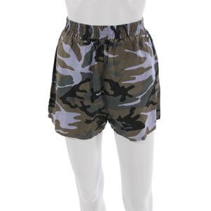 The Line Unisex Black Camouflage Army Shorts Size XS